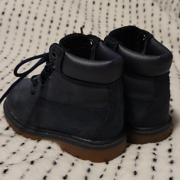Navy blue Toddler Timberlands - Picture 7 of 11
